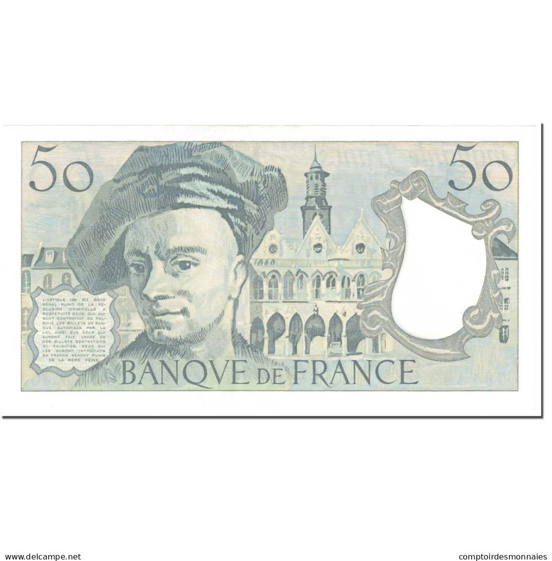 France, 50 Francs, Quentin De La Tour, 1984, Undated (1984), SPL, Fayette:67.10 - 50 F 1976-1992 ''Quentin De La Tour''