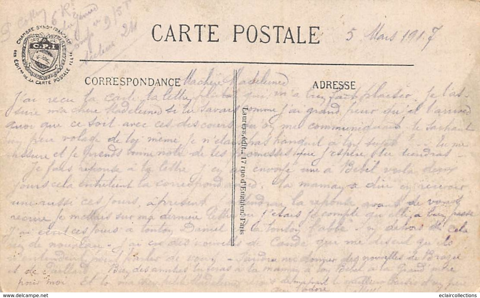 Thème. Poste.Facteur:   Fantaisie Ecrivez Nous Vite Voyez Comme Nous Attendons Le Facteur        (Voir Scan) - Correos & Carteros