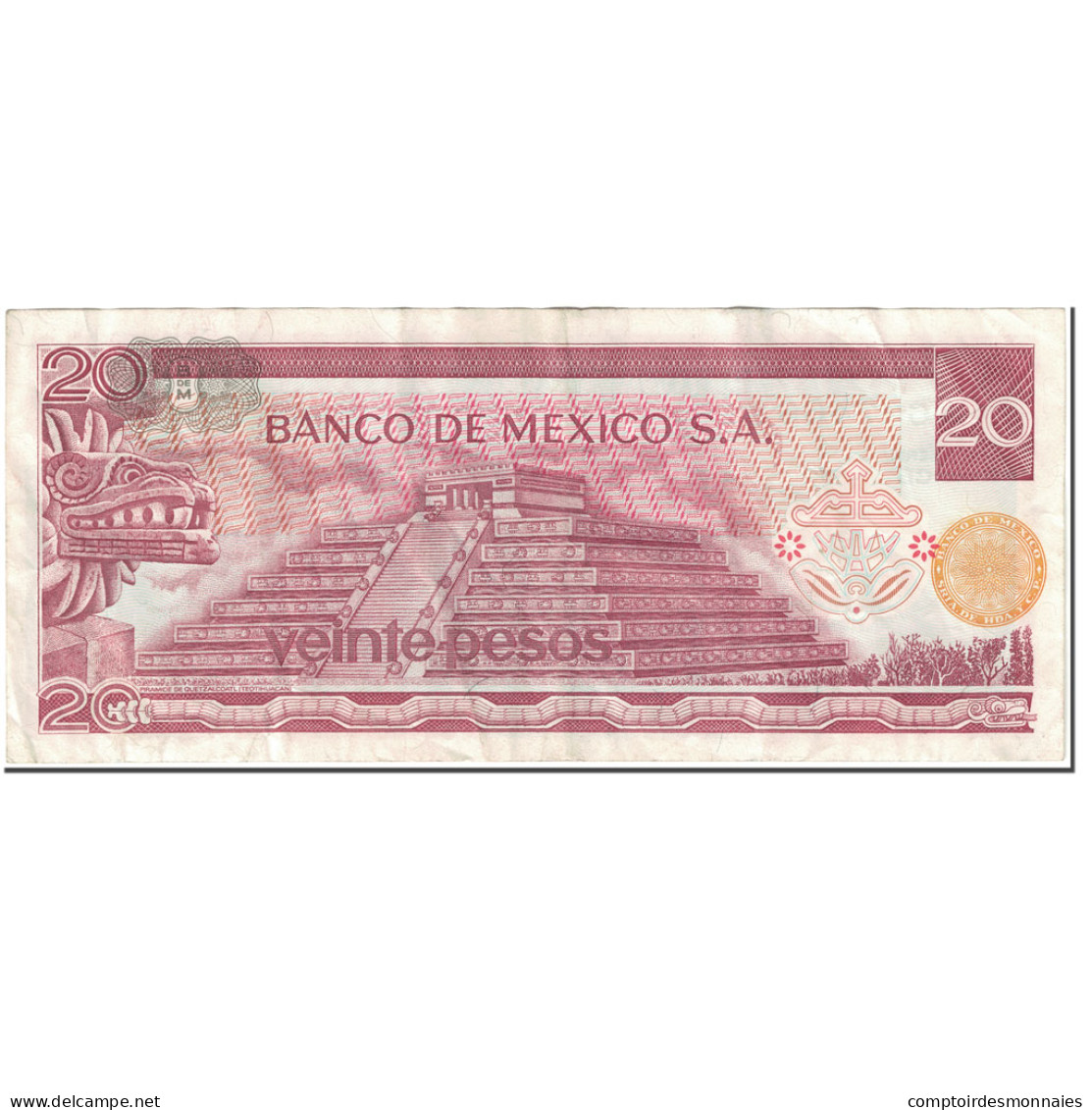 Billet, Mexique, 20 Pesos, 1976, 1976-07-08, KM:64c, TTB - Mexiko