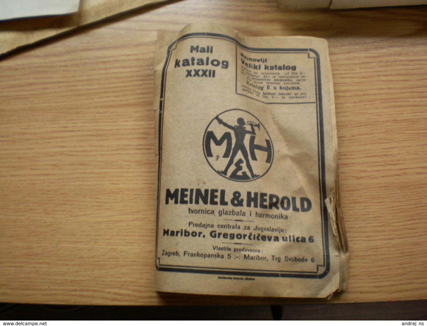 Maribor Tvornica Glazbala I Harmonika Meinel Herold Mali Katalog 40 Pages - Reclame