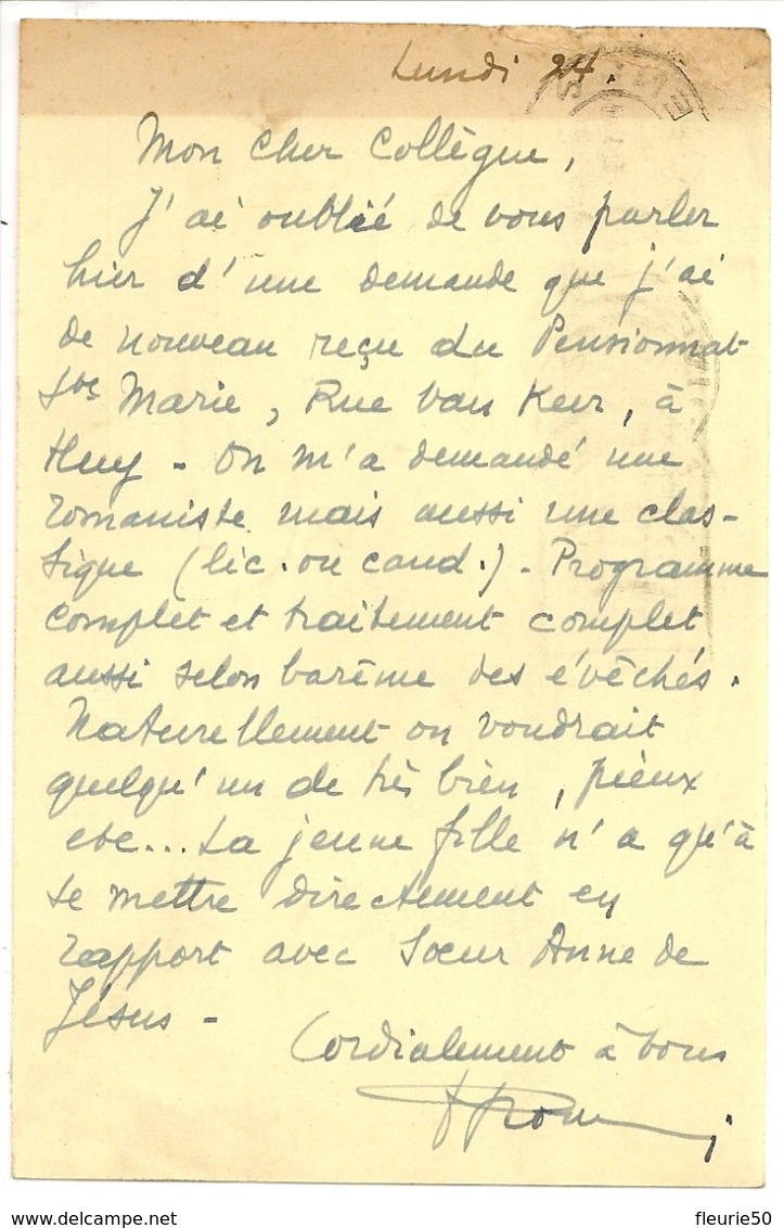 ENTIER POSTAL (carte Postale) Oblitération Leuven 1946. - Postcards 1934-1951