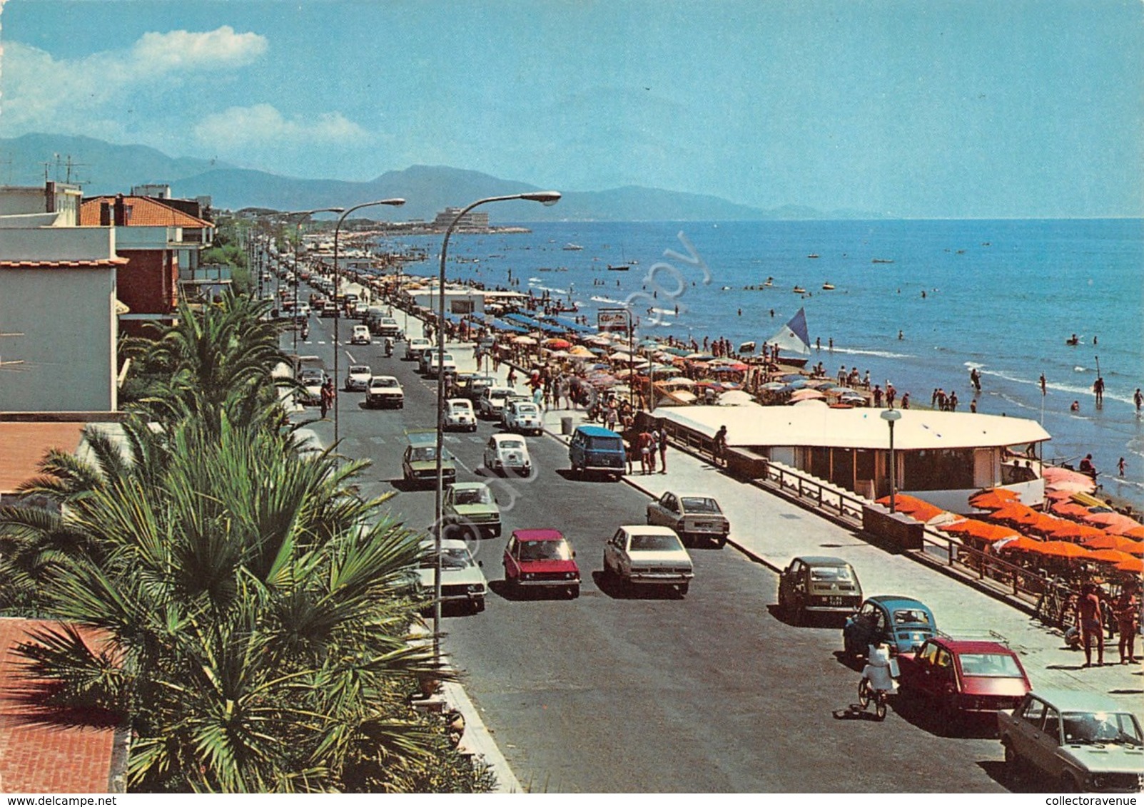 Cartolina Terracina Lungomare Circe 1981 Auto D''epoca (Latina) - Latina