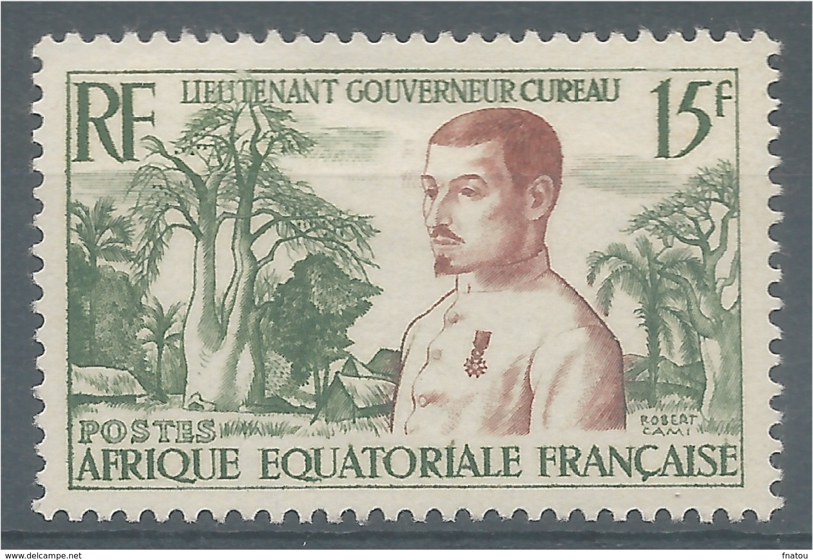 French Equatorial Africa (AEF), Adolphe Cureau, Governor, 1958, MNH VF - Neufs