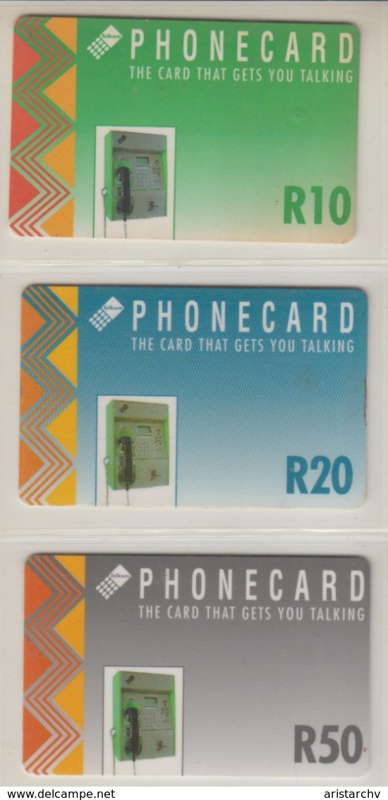 SOUTH AFRICA 1996 GREEN BLUE GREY CARDS PUBLIC TELEPHONE - Südafrika