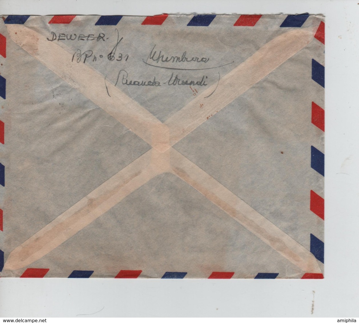 CBPN100/ Ruanda-Urundi TP 163A-175 S/L.Avion C.Usumbura 27/4/1952 > Paris - Lettres & Documents