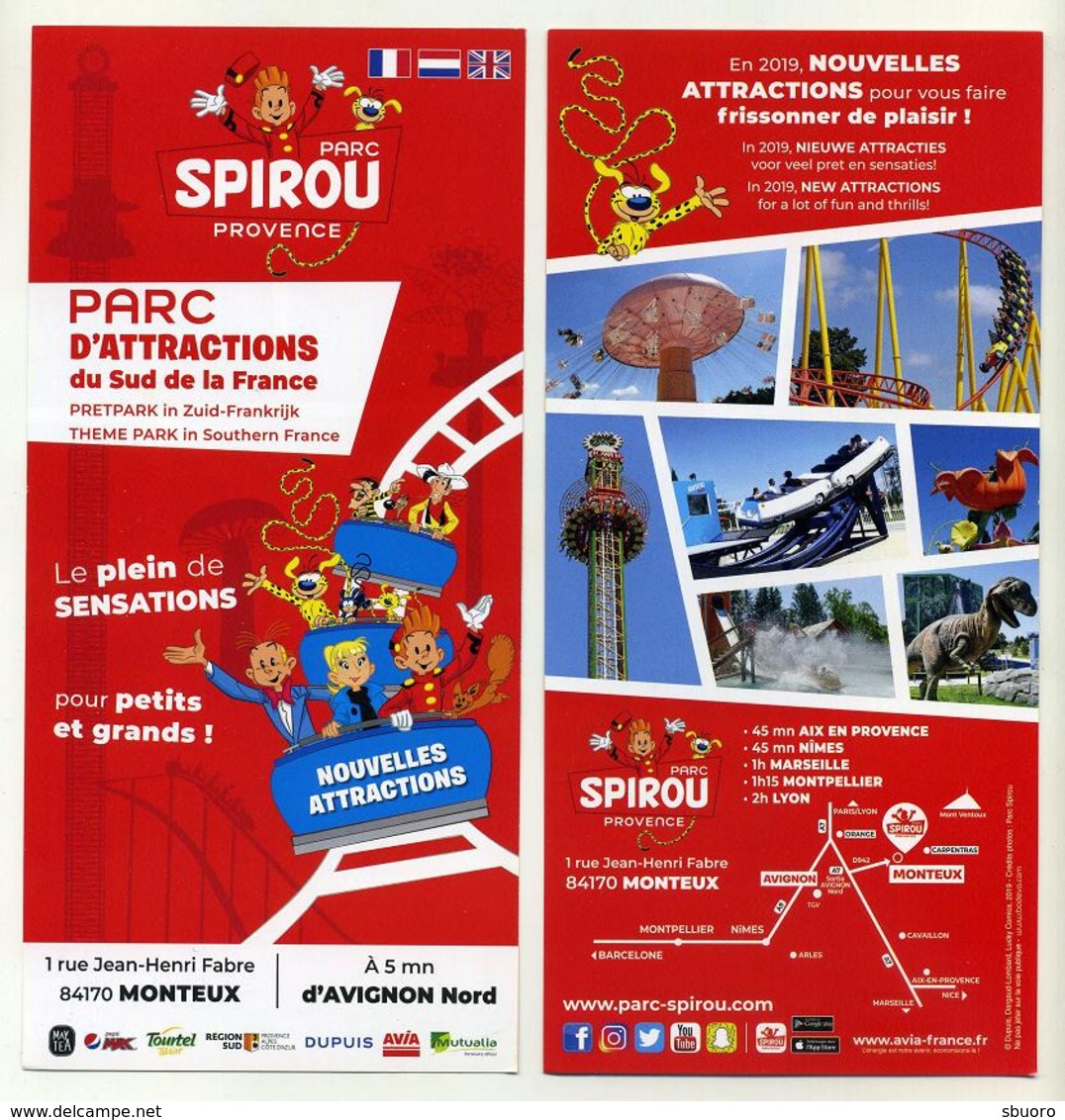 Flyer Parc D'attractions Spirou Provence à Monteux (84, France) - Programmi