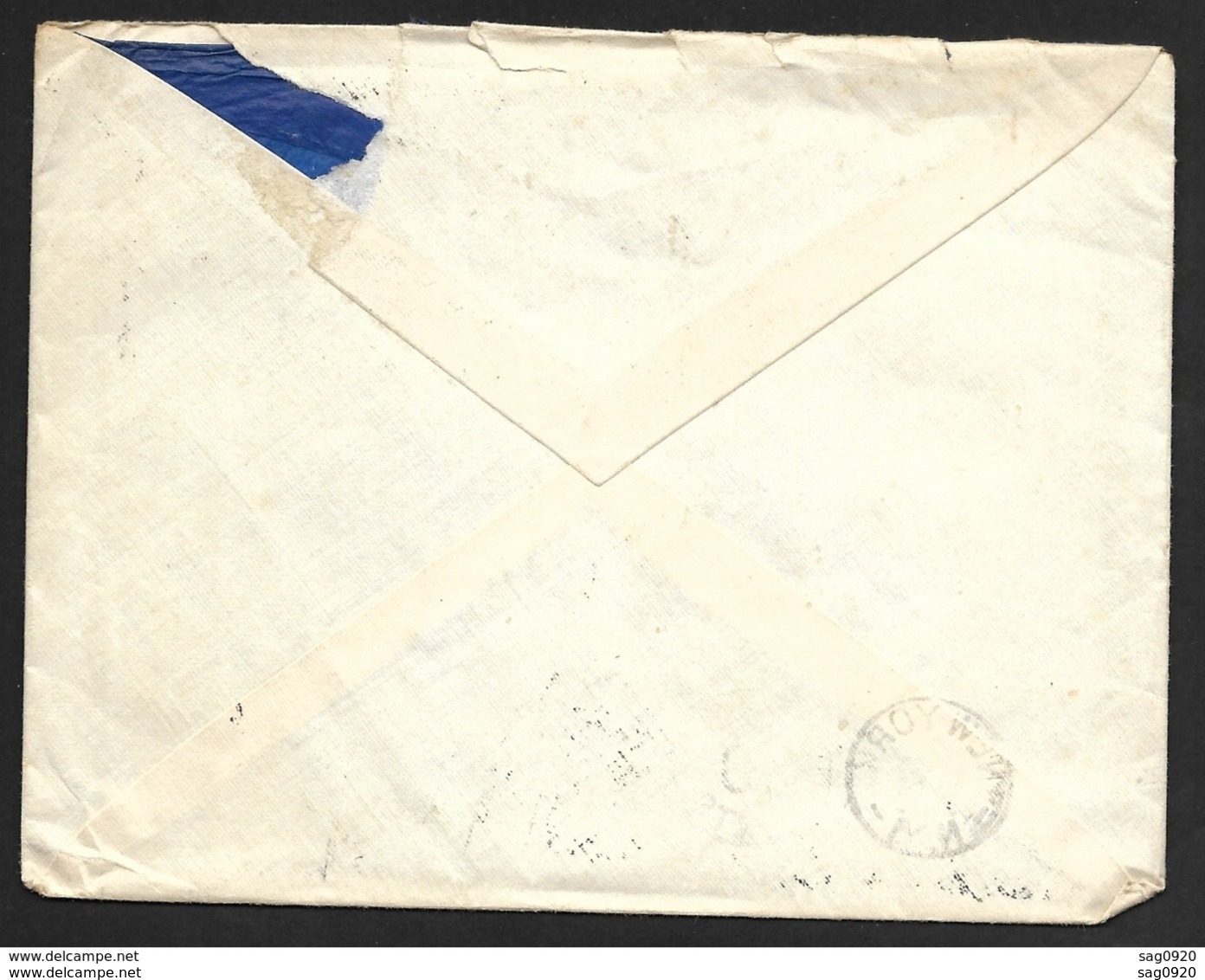 Cher-Enveloppe Avec Cachet De Sancoins Sur N°140-Pour Les USA-Taxée à New York - 1921-1960: Période Moderne