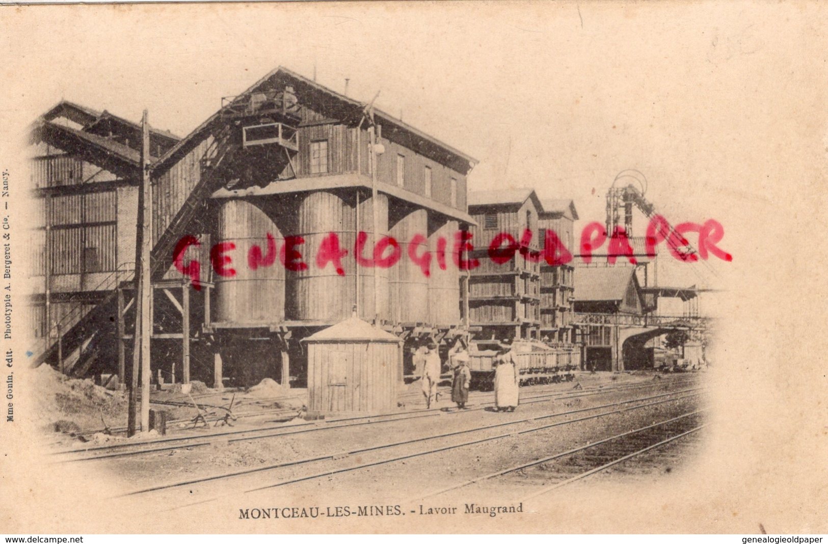 71 - MONTCEAU LES MINES- LAVOIR MAUGRAND - CARTE PRECURSEUR - Montceau Les Mines