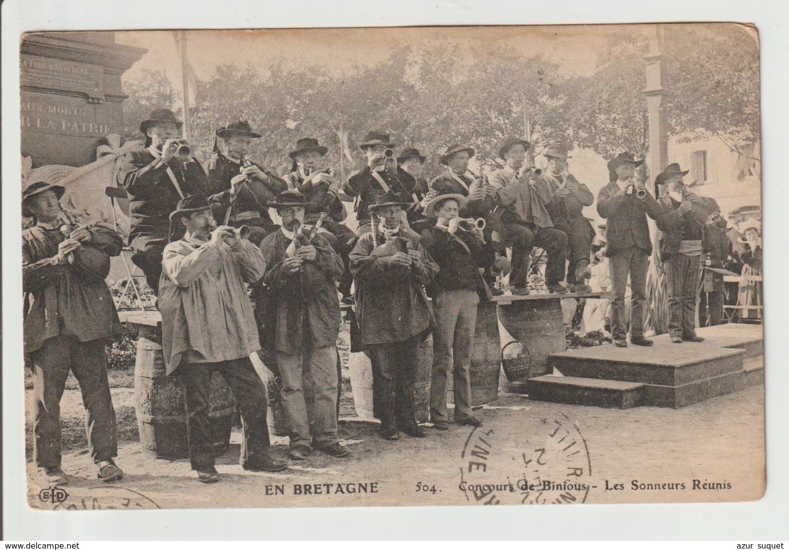 CPA /  CONCOURS  DE BINIOUS EN BRETAGNE / 1913 - Musik