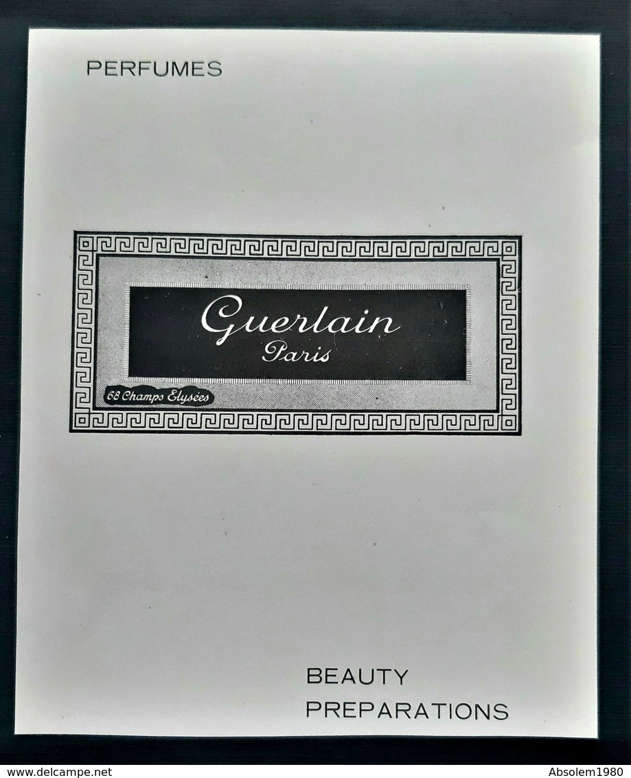 GUERLAIN PARFUM 1920 PUBLICITE PARFUMERIE PARIS PARFUMEUR LUXE ANTIQUE AD BEAUTY PREPARATION PERFUME - Reclame