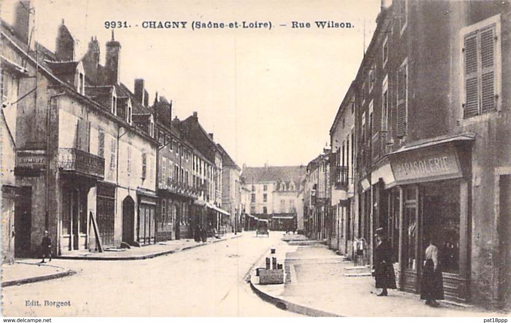 71 - CHAGNY : Rue Wilson ( Animation Commerces ) - CPA Village ( 5.600 Habitants ) Saône Et Loire - Chagny