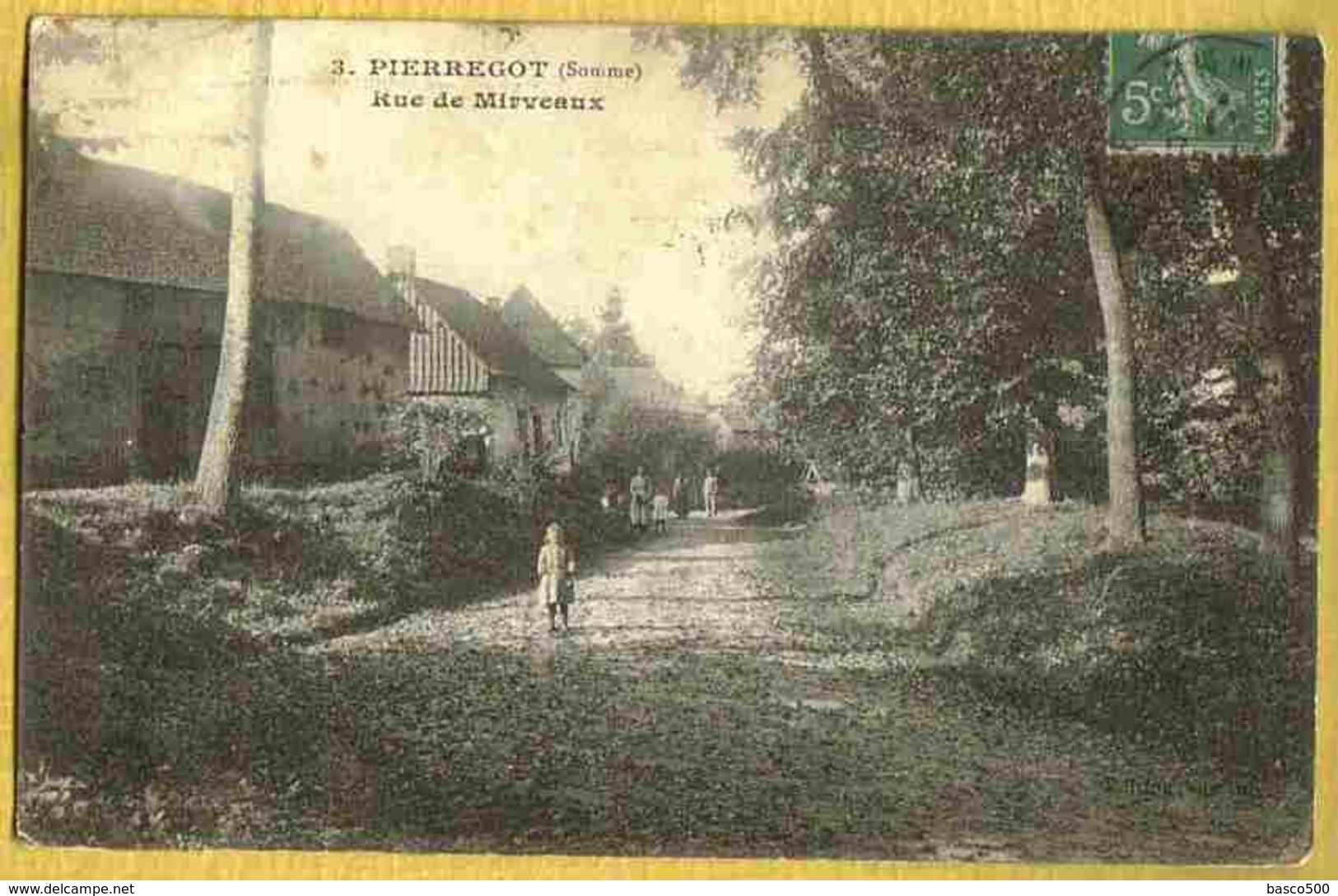 1911 PIERREGOT - Vue Animée Peu Courante Rue De MIRVEAUX - Autres & Non Classés