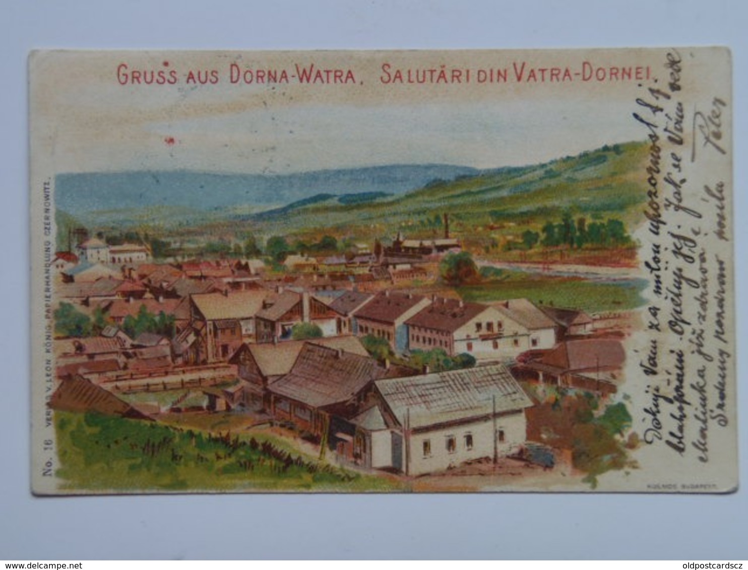 Romania M55 Vatra Dornei Dorna Watra Bad 1904 Litho Ed Leon Konig Czernowitz No 16 Bukowina Cernauti - Rumänien