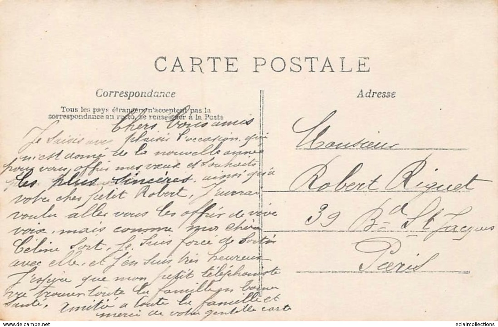 Thème Téléphone.Télégraphe,Radio TSF.   Fantaisie Glacée Allo..Allo. Bébé Au Téléphone . Bonne Année   (Voir Scan) - Poste & Facteurs