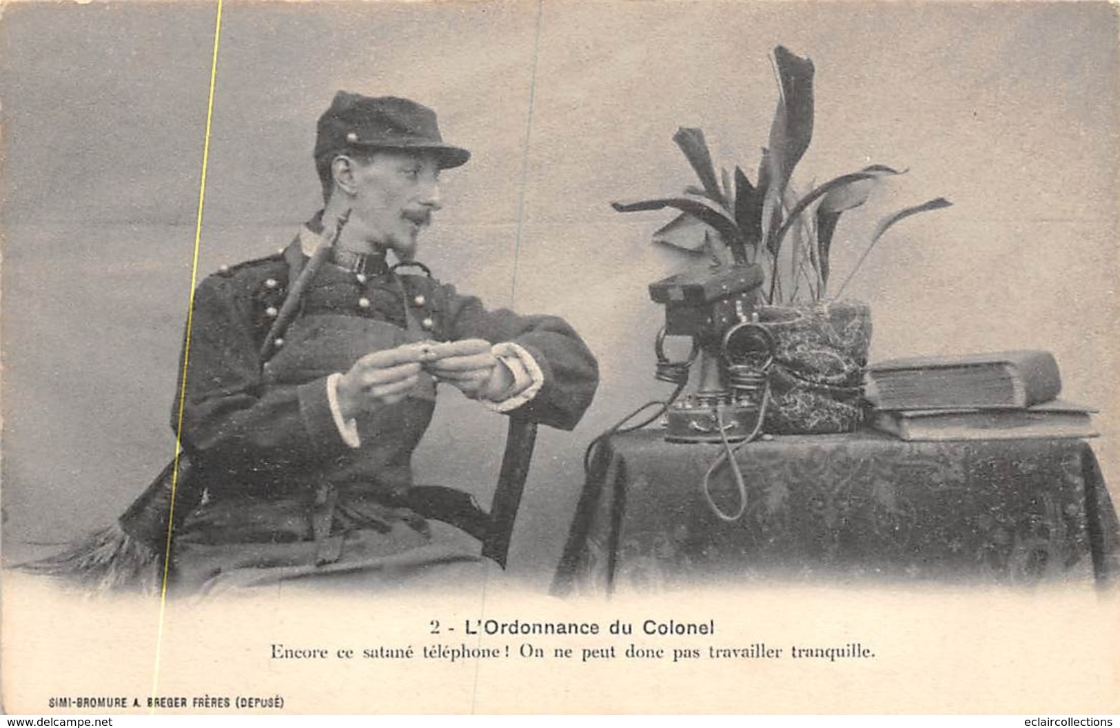 Thème Téléphone.Télégraphe,Radio TSF.      7 Cartes .L'Ordonnance Du Colonel    (Voir Scan) - Postal Services