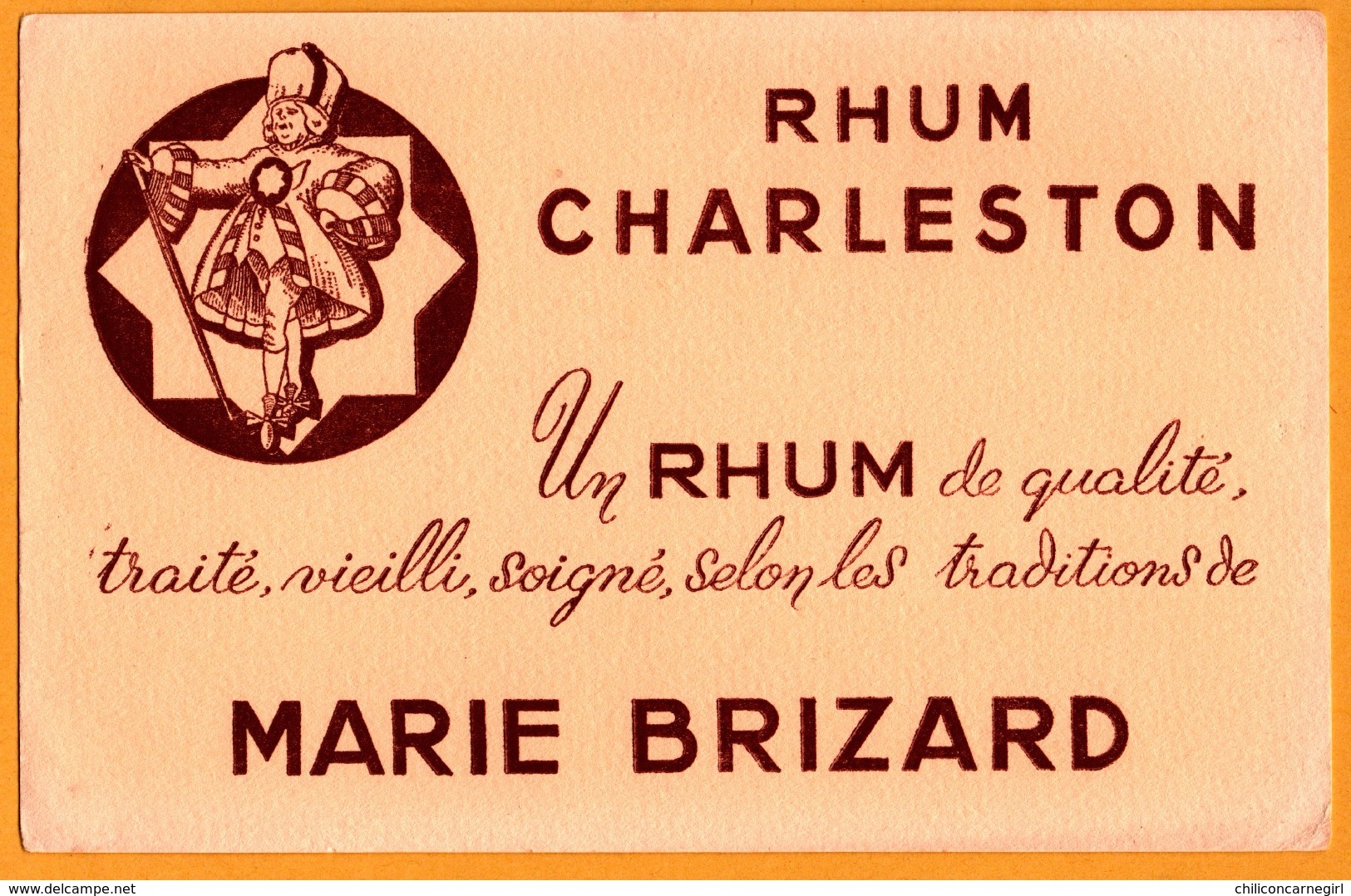 BUVARD - Rhum CHARLESTON - MARIE BRIZARD - Monarchie - Licores & Cervezas