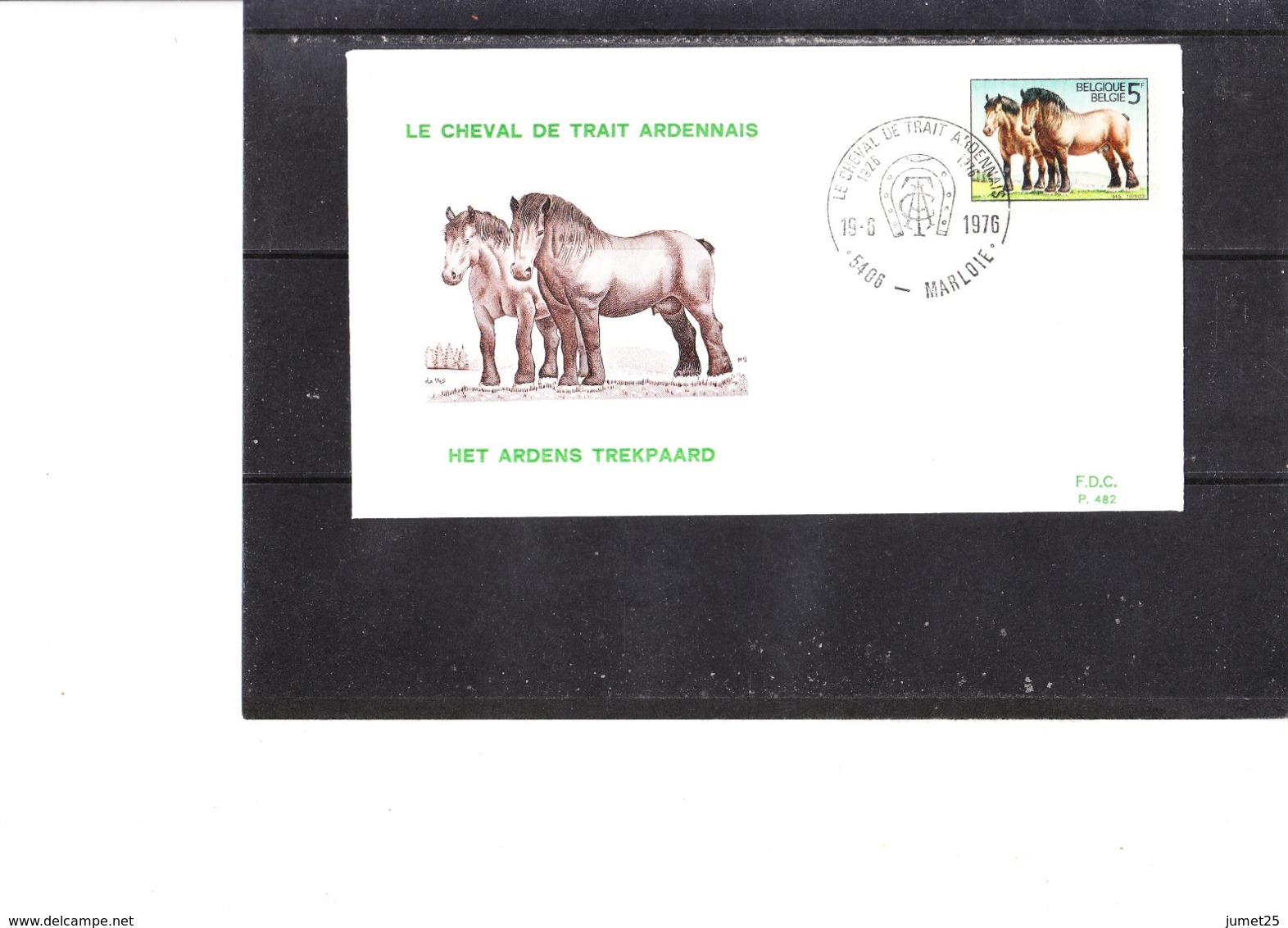 1810 Cheval De Trait Ardennais - Cinquantenaire De La Fondation De La Socièté Royale - 1971-1980