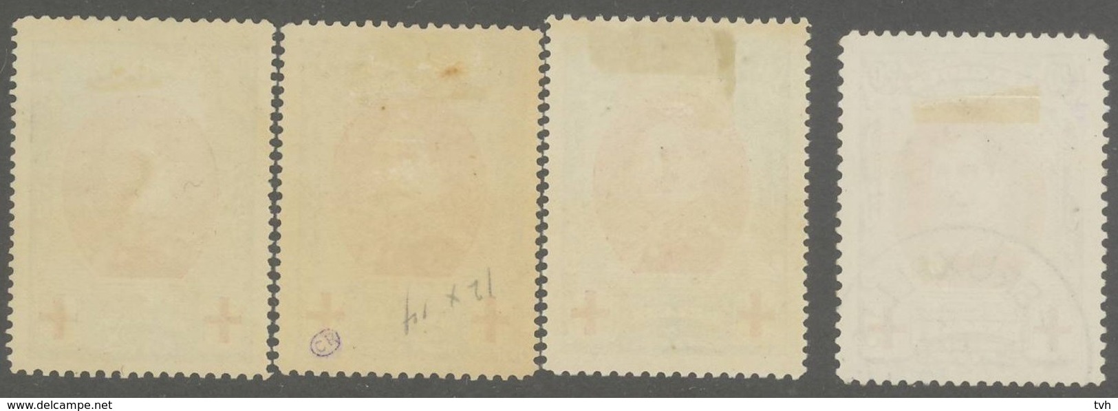 Afwijkende Tanding Op Zegels 132A (3) + 134A - 1914-1915 Red Cross