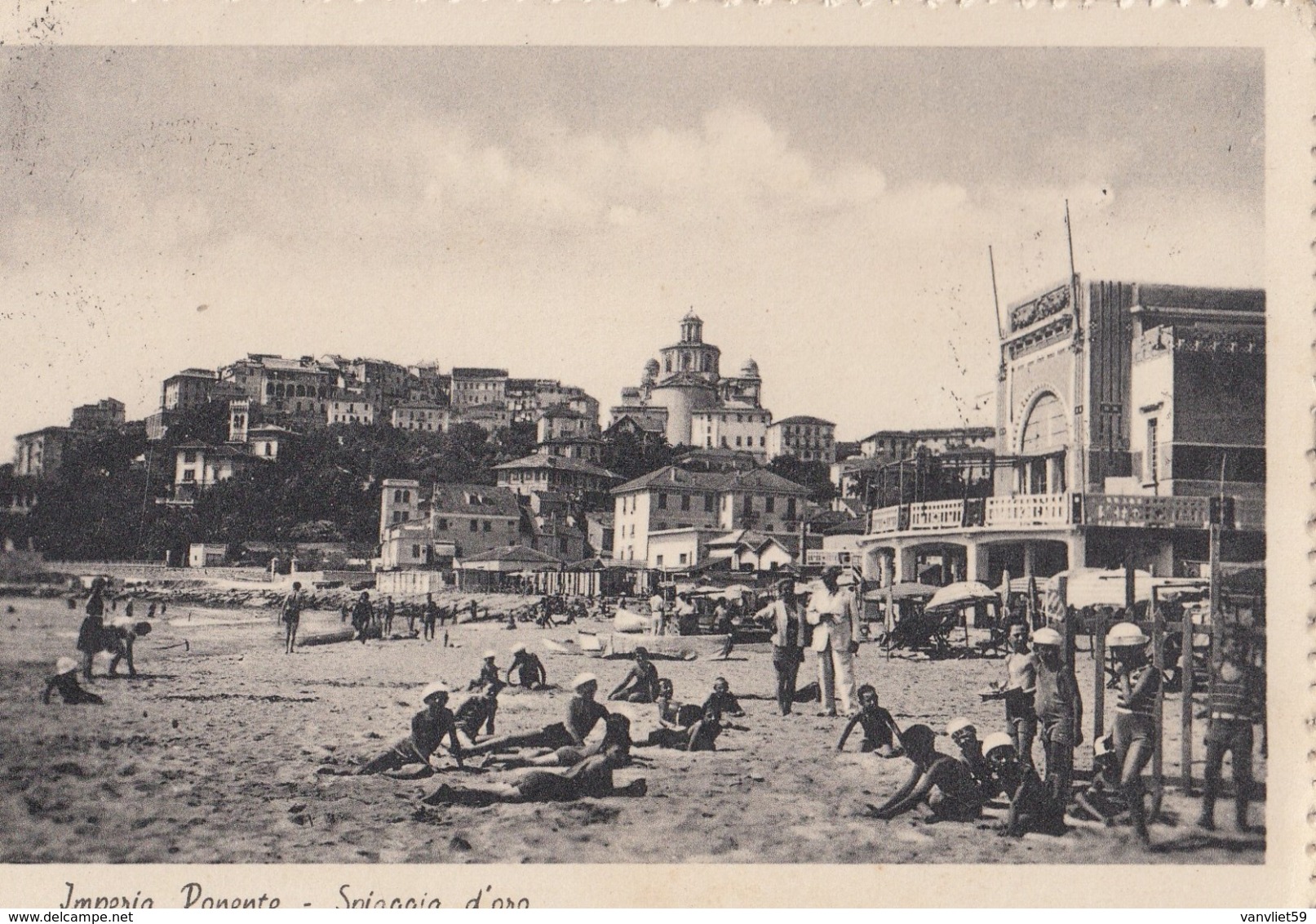 IMPERIA PONENTE-SPIAGGIA D'ORO- CARTOLINA VIAGGIATA IL 6-10-1942 - Imperia