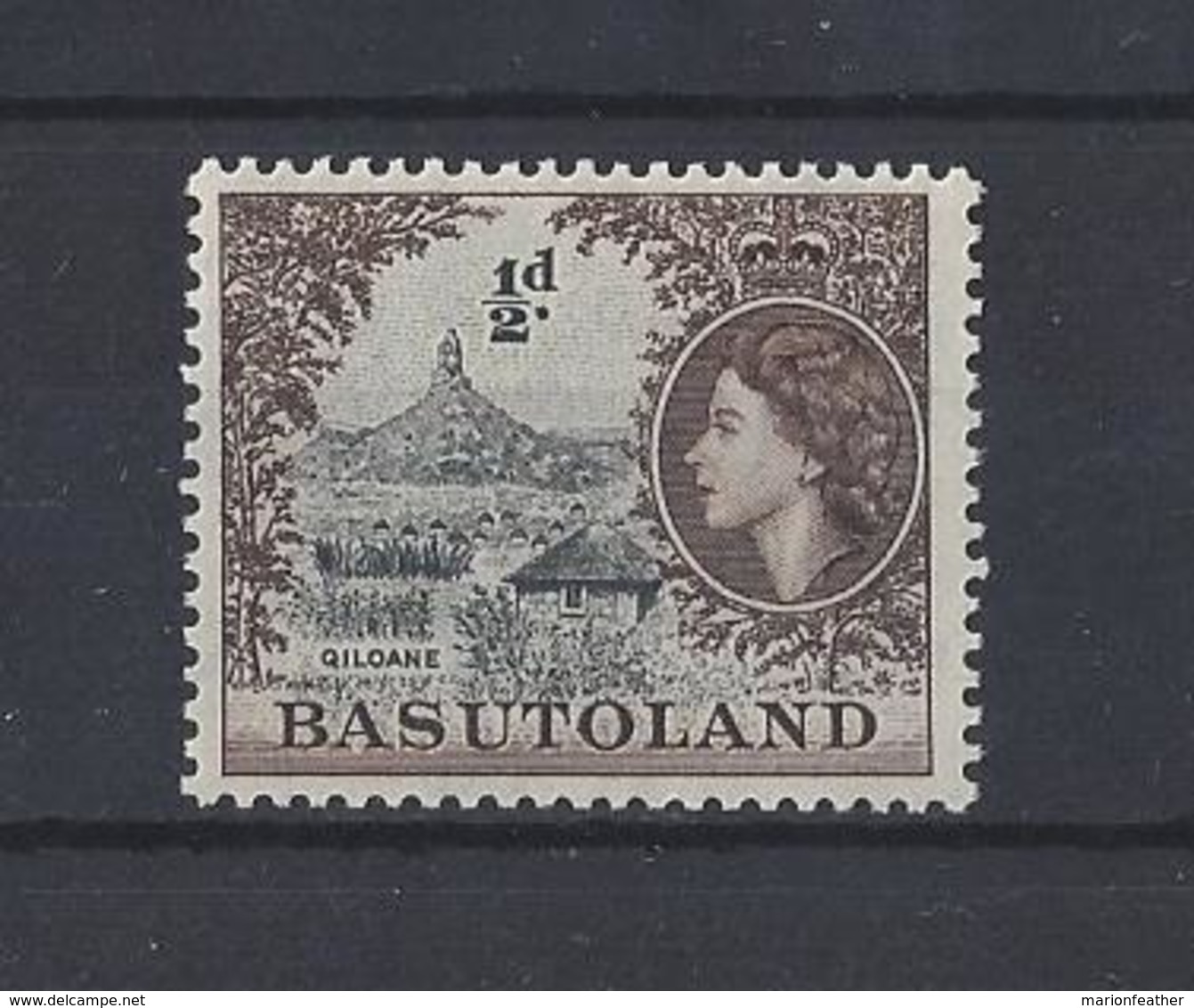 BASUTOLAND.....QUEEN ELIZABETH (1952-NOW).." 1954."....HALFd.........SG43.......MNH. - 1933-1964 Kronenkolonie