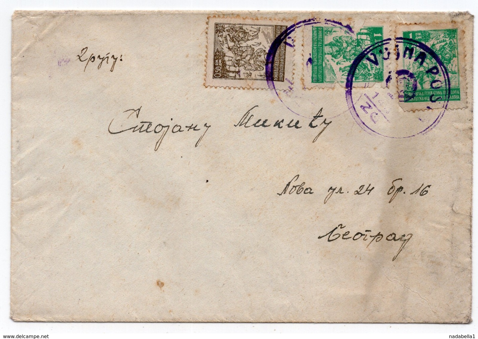 06.04.1946 YUGOSLAVIA, MILITARY MAIL, TO BELGRADE, SERBIA, CENSORED NO 144 - Covers & Documents