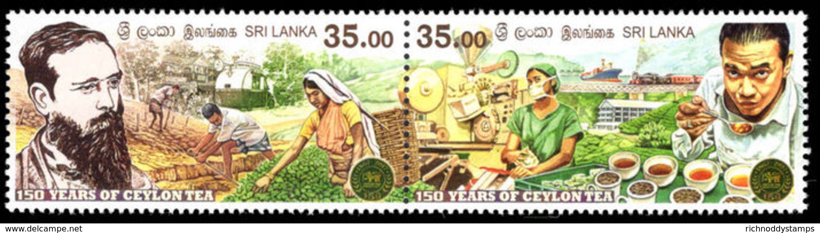 Sri Lanka 2017 150 Years Of Ceylon Tea Unmounted Mint. - Sri Lanka (Ceylon) (1948-...)