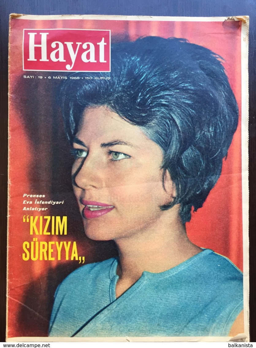 Iran Persia Pahlavi - Soraya Esfandiary-Bakhtiary Hayat Turkish Magazine 1965 May - Revues & Journaux