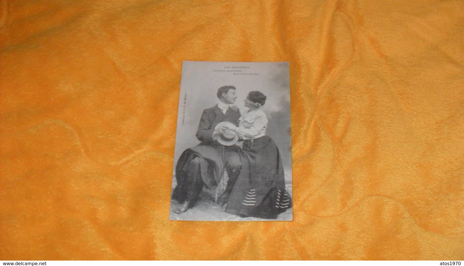 CARTE POSTALE ANCIENNE NON CIRCULEE DATE ?.../ LES AMOUREUX.- QUESTION ESSENTIELLE..ETES VOUS SINCERE... - Coppie