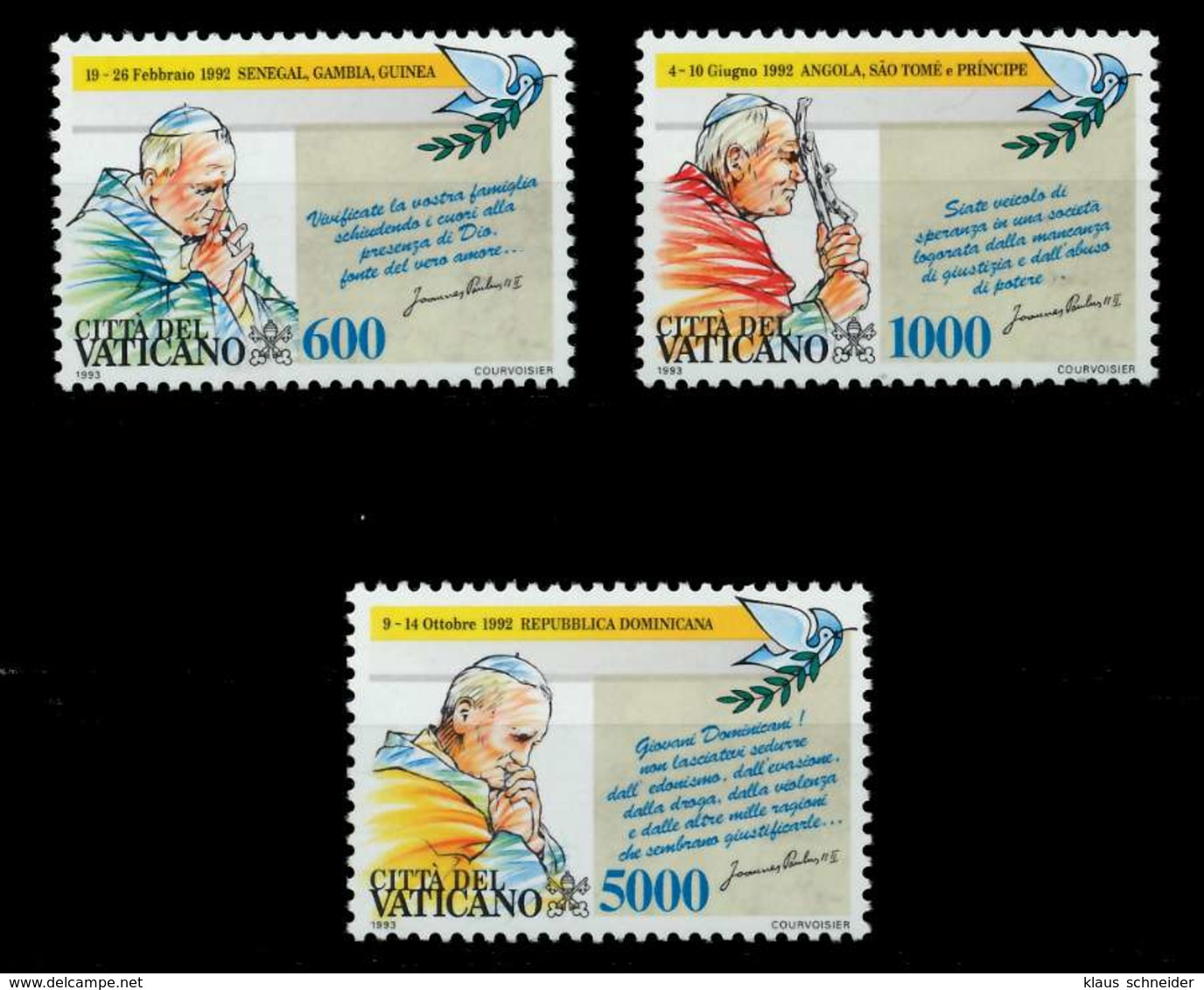 VATIKAN 1993 Nr 1101-1103 Postfrisch S01603E - Unused Stamps