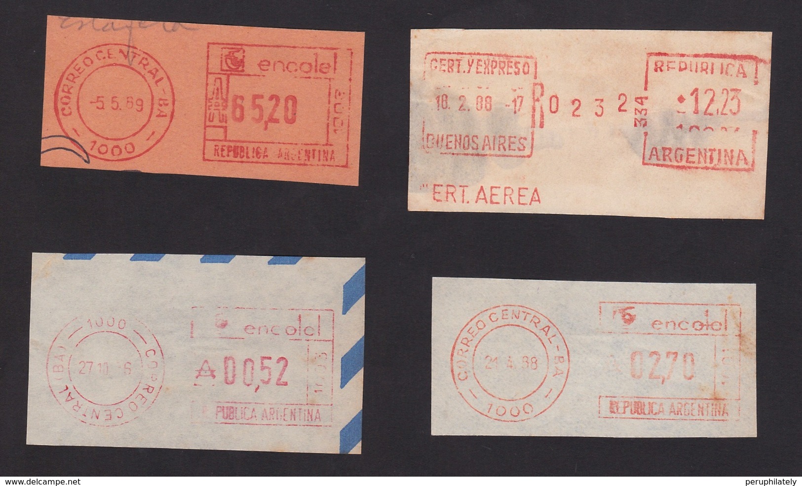 ARGENTINA POSTAGE RED METER PERMIT - Affrancature Meccaniche/Frama