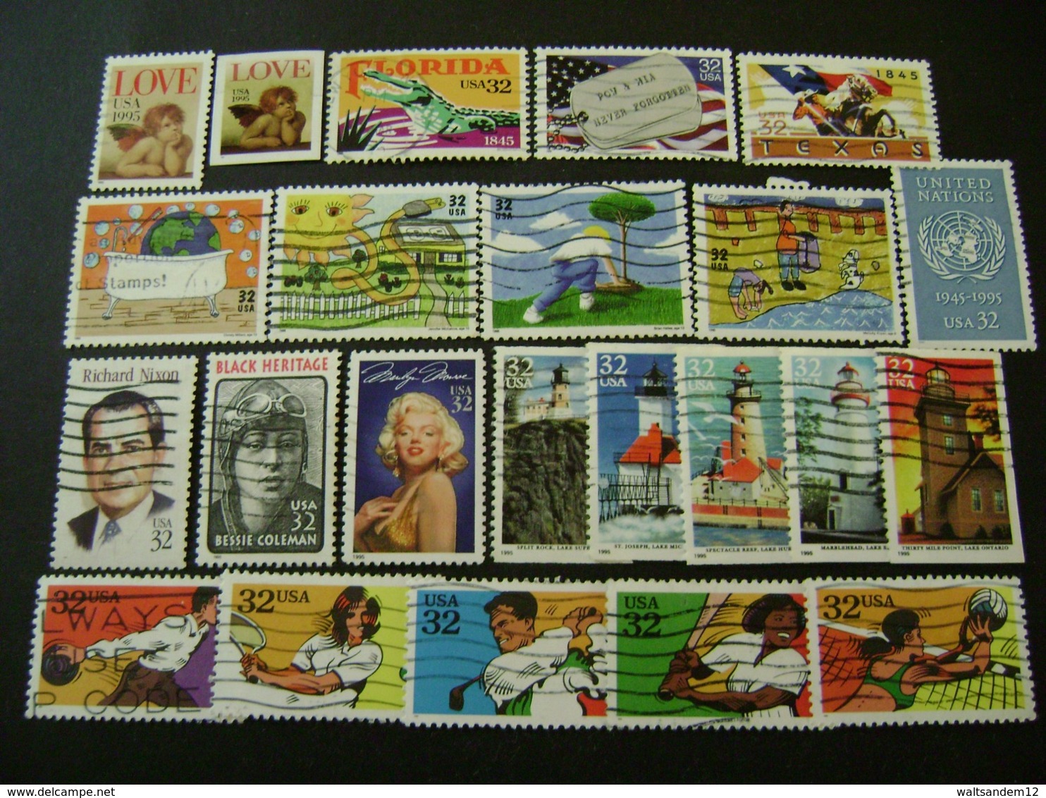 United States 1995 Commemorative/special Issues (between SG 2992 And 3163 - See Description) Shown In 5 Images - Used - Used Stamps