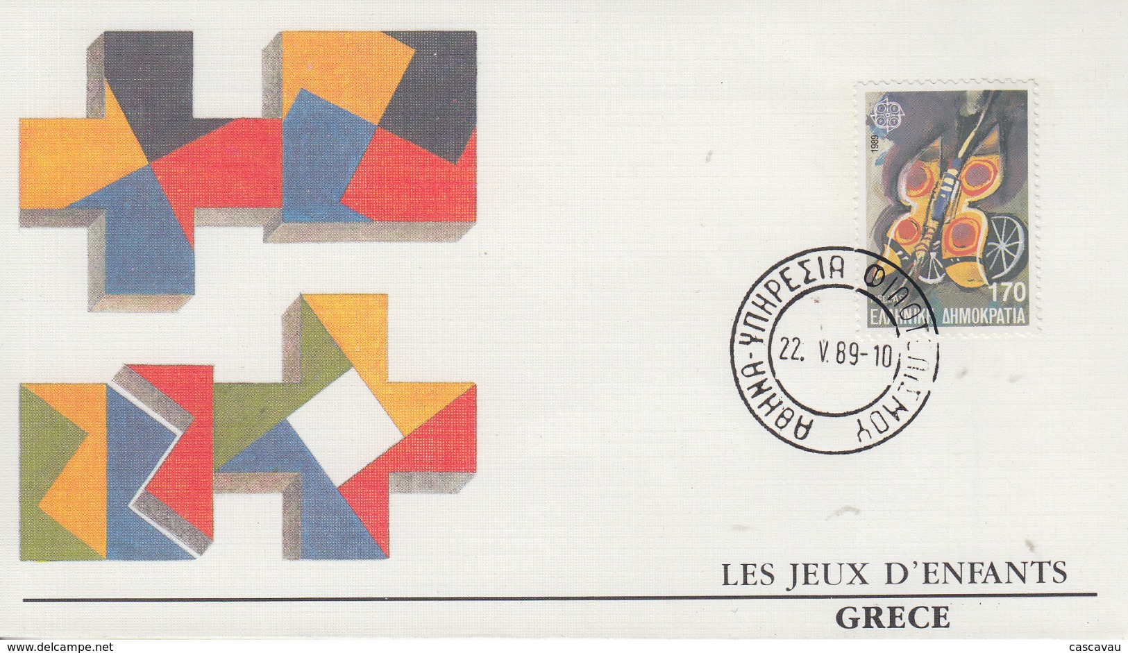 Enveloppe  FDC  1er  Jour   GRECE    EUROPA    1989 - 1989