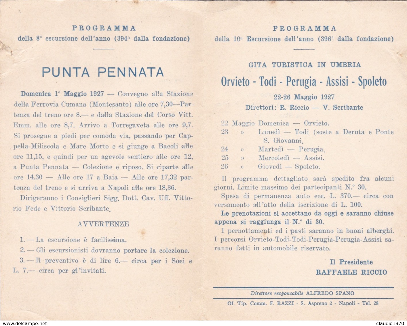 STORIA POSTALE - REGNO - NAPOLI - CLUB ESCURSIONISTI NAPOLETANI - VIAGGIATA PER NAPOLI - Storia Postale