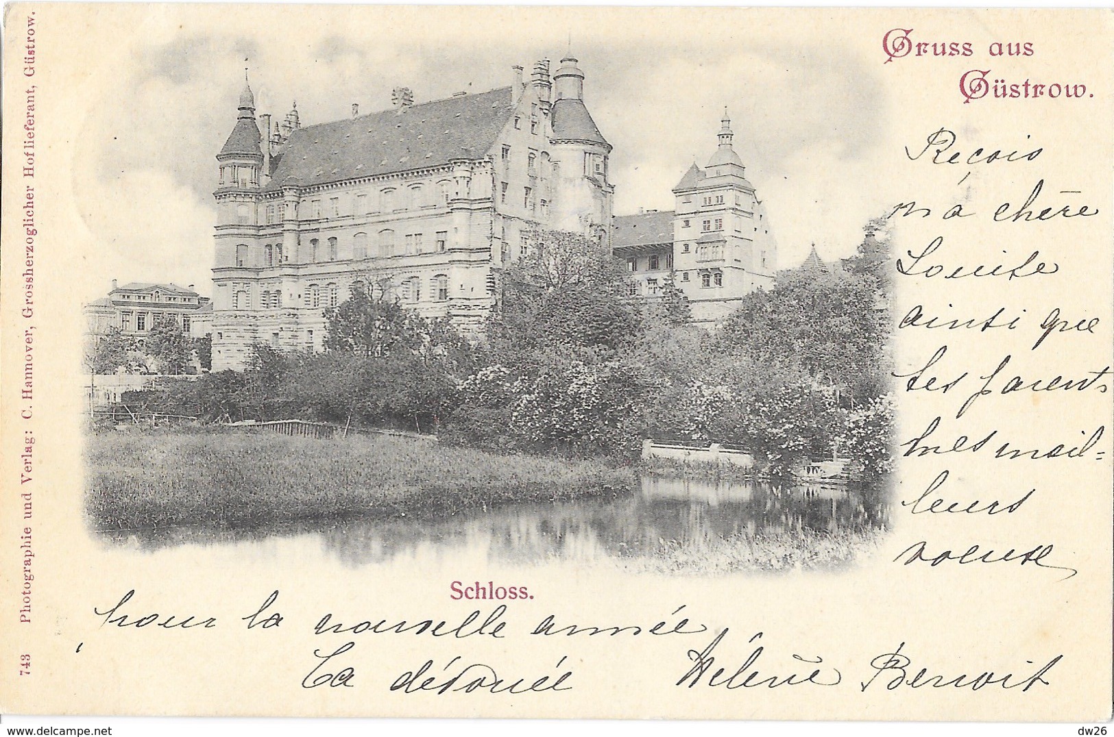 Gruss Aus Güstrow (Guestrow) Schloss, Le Château 1899 - Photo Und Verlag C. Hannover - Guestrow