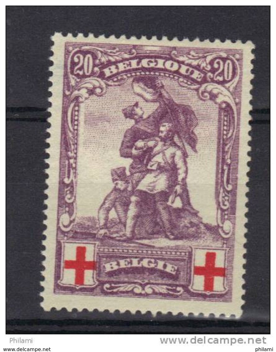 BELGIQUE COB 128 * MH, FAUX. VALS . (3T108) - 1914-1915 Red Cross