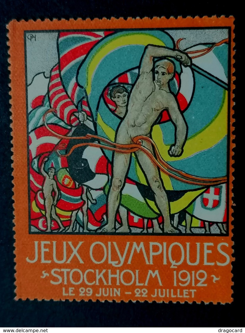 JEUX OLYMPIQUES STOCKHOLM 1912 Svezia  SUEDE OLYMPIC GAMES  ERINNOPHILIE  CHIUDILETTERA - Ete 1912: Stockholm