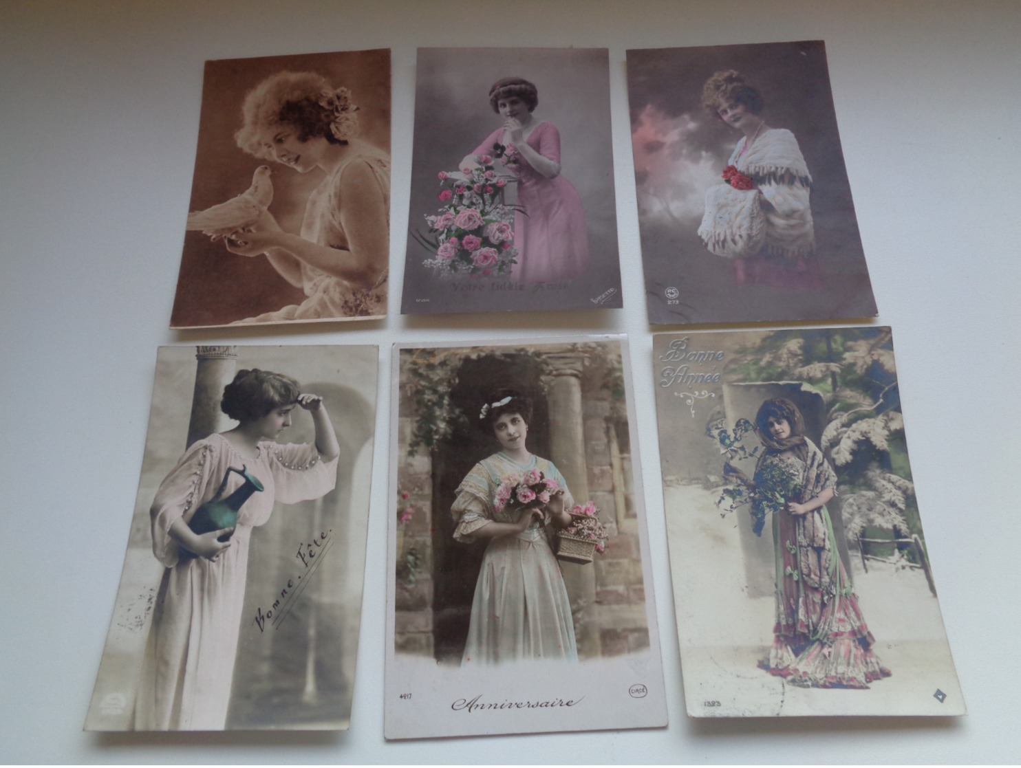 Beau lot de 60 cartes postales de fantaisie femmes femme   Mooi lot van 60 postkaarten fantasie vrouwen vrouw - 60 scans