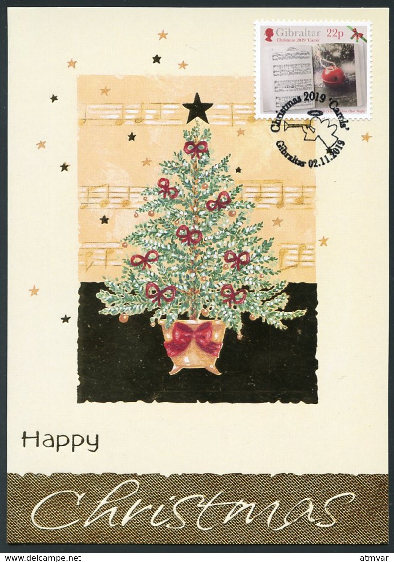 GIBRALTAR (2019). Carte Maximum Card - Christmas Carols - Chants De Noël - Villancicos De Navidad - Weihnachtslieder - Gibraltar