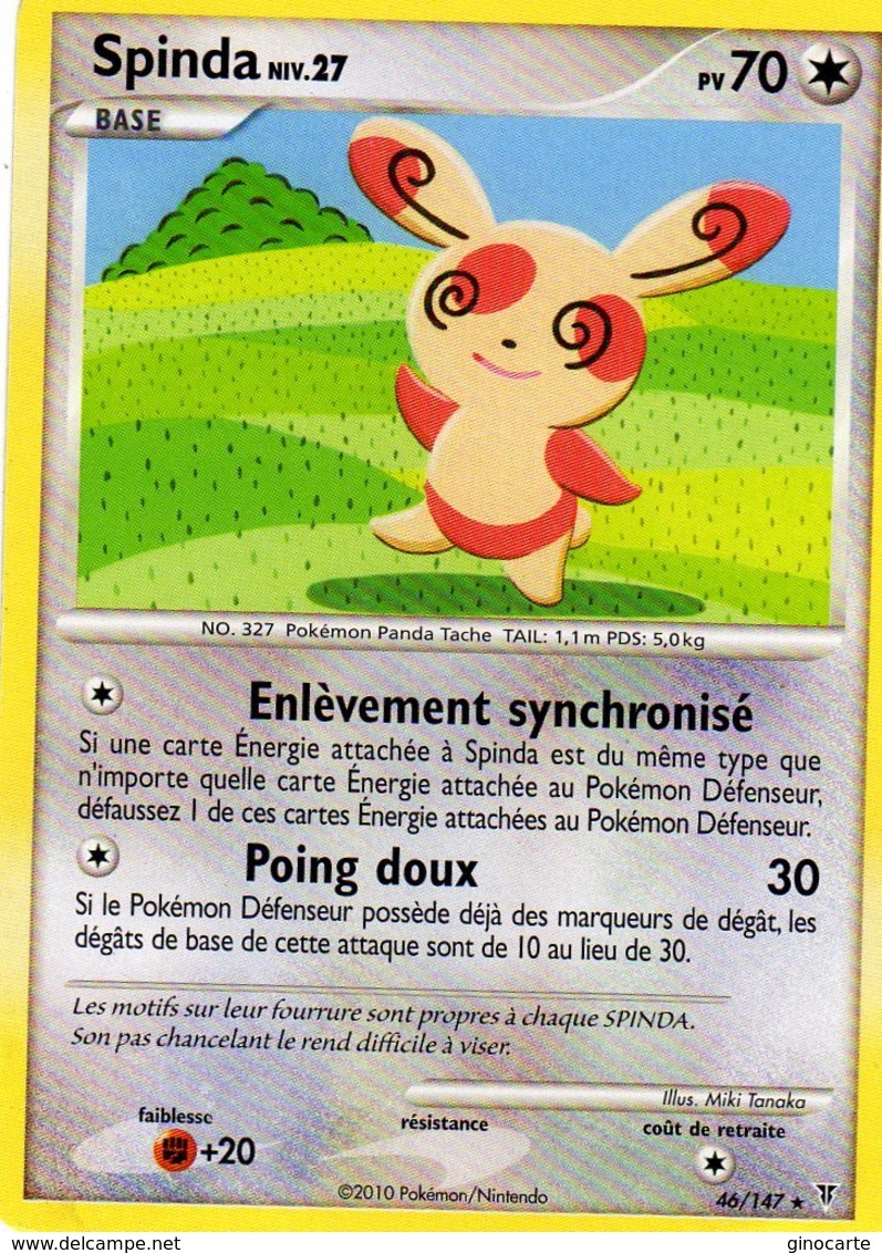 Carte Pokemon 46/147 Spinda 70pv 2010 - Sonstige & Ohne Zuordnung