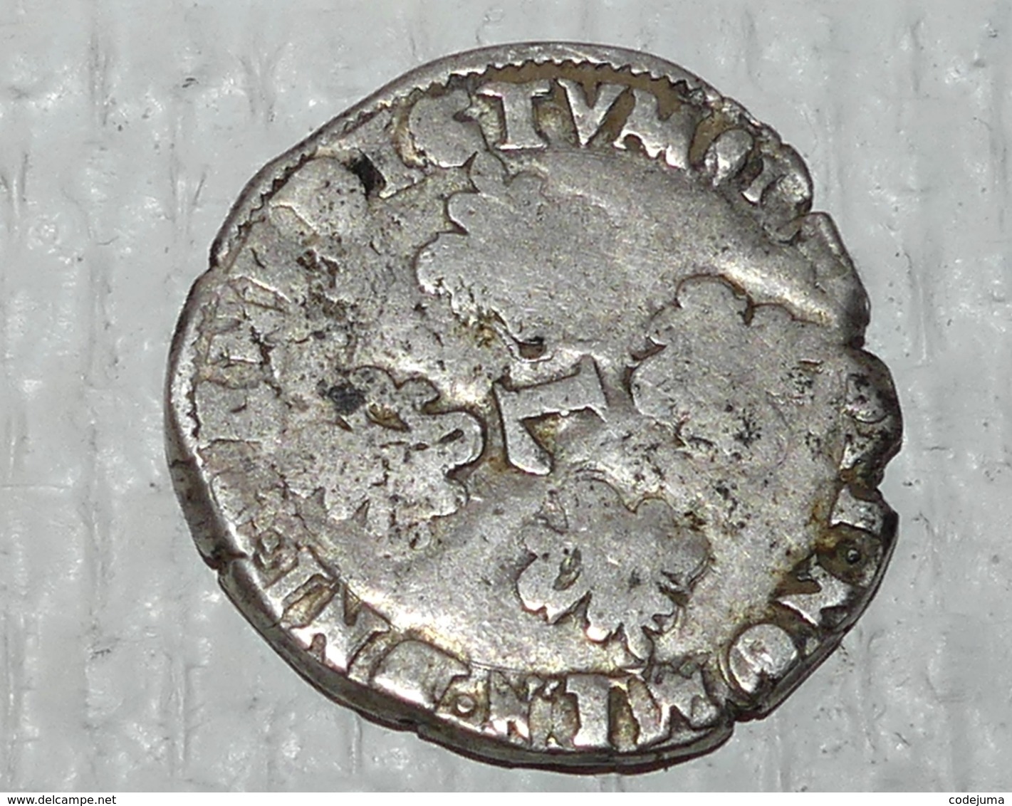 Demi Franc Louis XIII En Argent Tête Nu Au Col Fraisé De 1615 - 1610-1643 Lodewijk XIII Van Frankrijk De Rechtvaardige