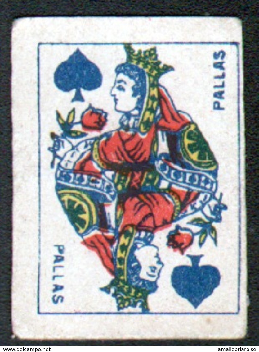 Petite Carte à Jouer: 3,7 X 5,0 Cm, Daùe De Pique, Pallas - Other & Unclassified