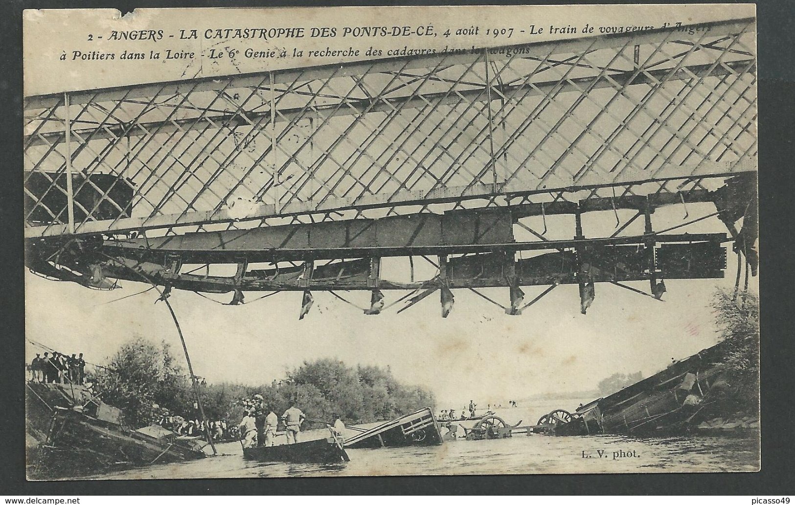 Maine Et Loire , Les Ponts De Cé , La Catastrophe Des Ponts De Cé Du 4 Aout 1907 - Les Ponts De Ce