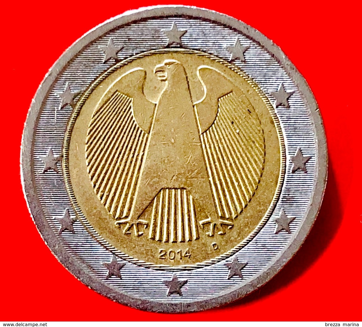 GERMANIA - 2014 - Moneta - Rappresenta Un'aquila, Simbolo Della Sovranità Tedesca - D - Euro - 2.00 - Germany