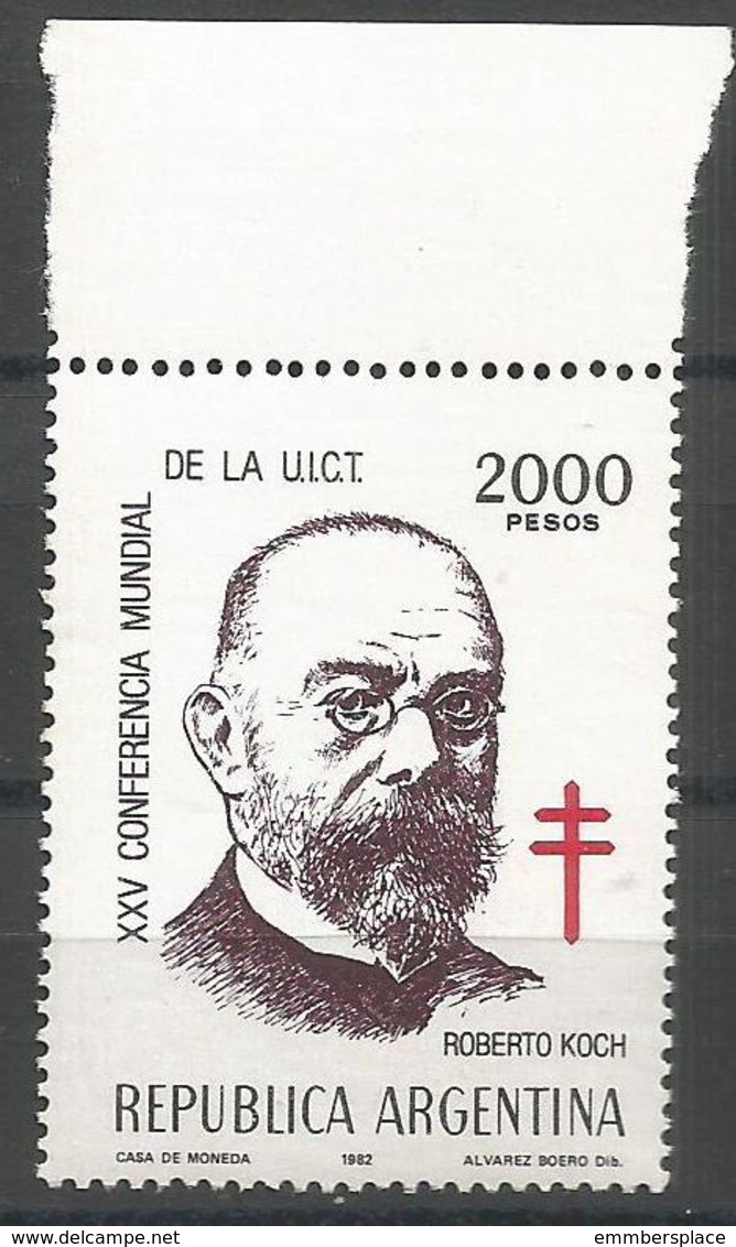 Argentina - 1982 Dr, Robert Koch MNH **   Sc - Ungebraucht