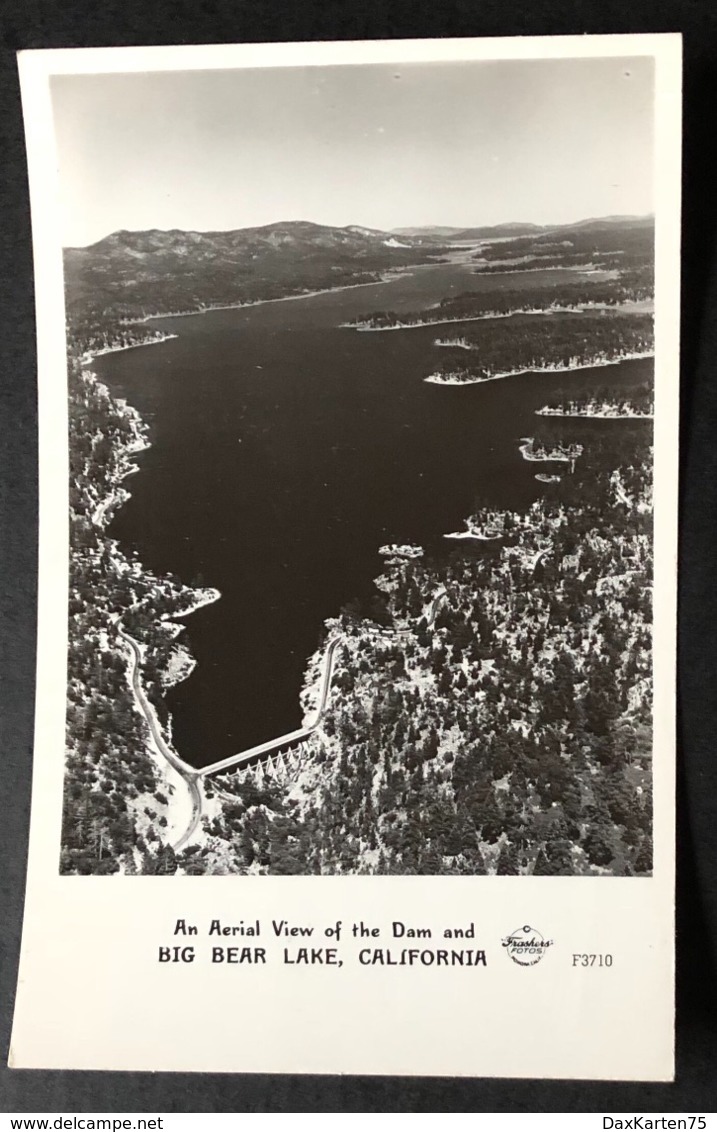 Aerial View Of The Dam And Big Bear Lake California - San Bernardino