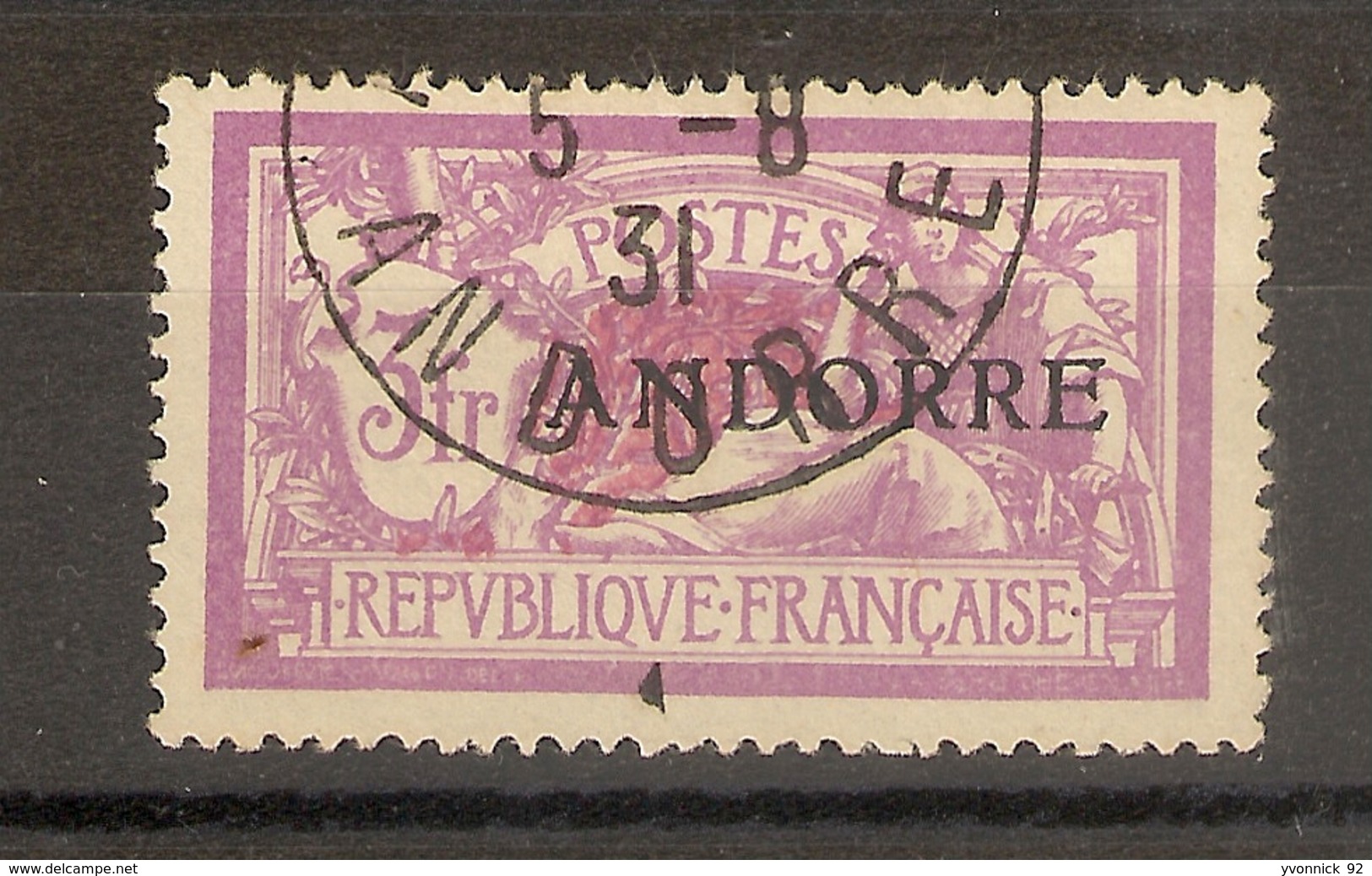 Andorre - 1931- 3F Mersonl N°20 - Oblitérés