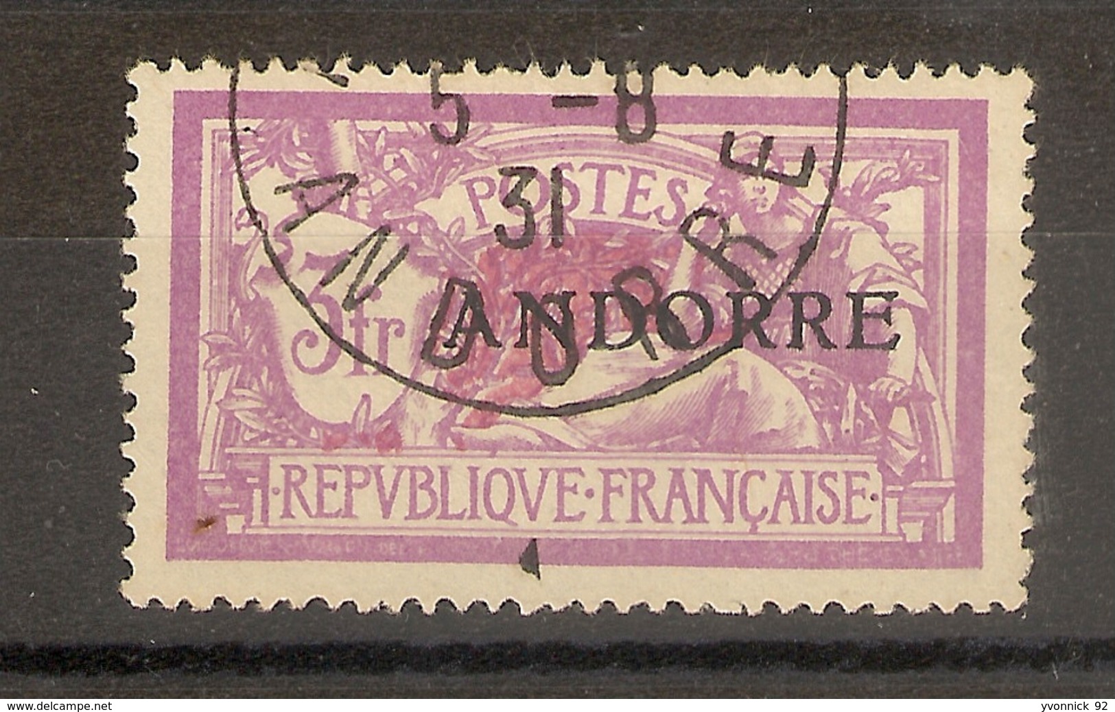 Andorre - 1931- 3F Mersonl N°20 - Used Stamps