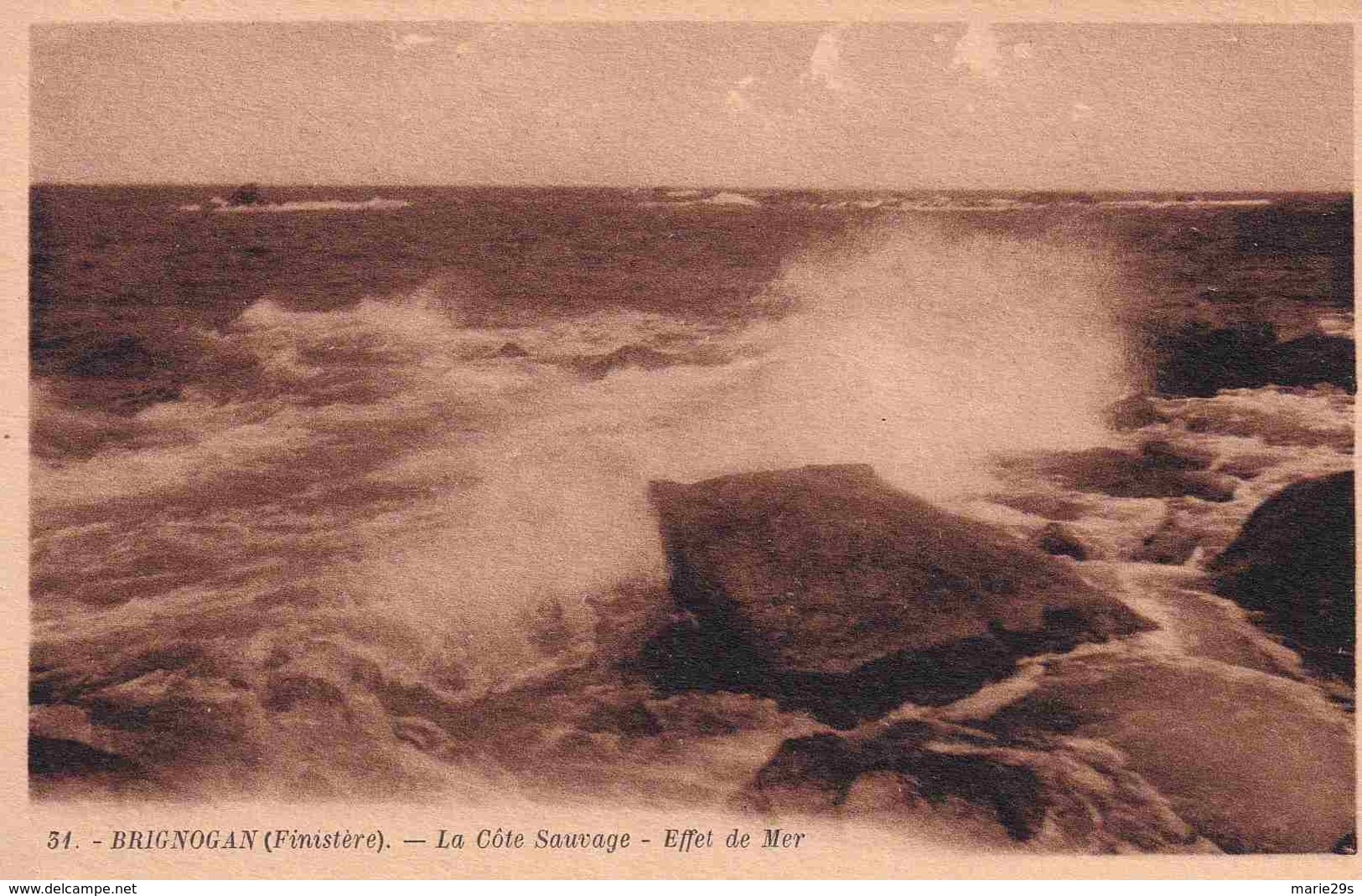 29 BRIGNOGAN-PLAGE La Côte Sauvage, Effet De Mer - Brignogan-Plage