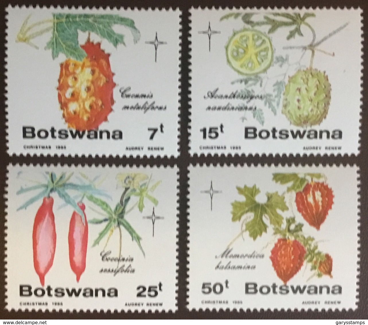 Botswana 1985 Christmas Edible Cucumbers MNH - Vegetazione