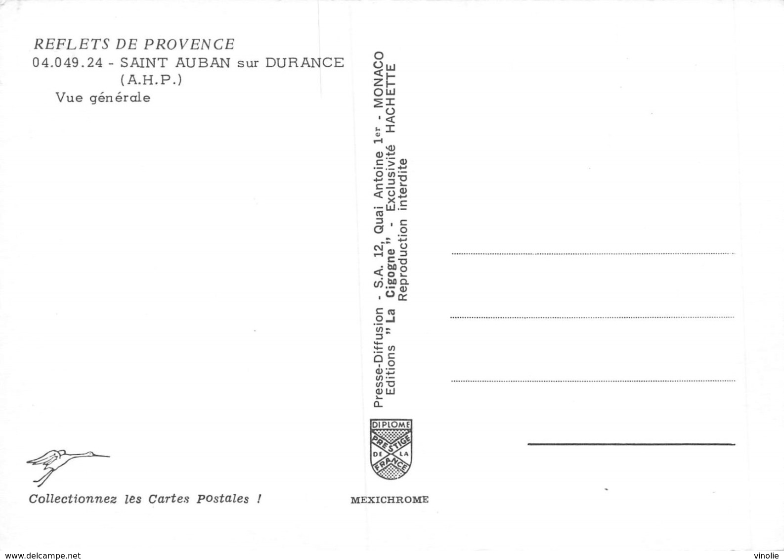 4PIE-Z AR-19-1827 : SAINT AUBAN SUR DURANCE. - Other & Unclassified